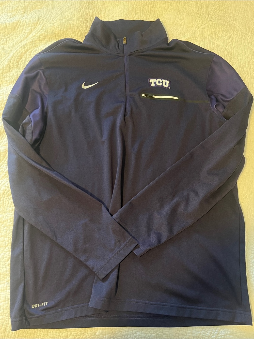 Nike Men's TCU Purple Dri-FIT Quarter-Zip Pullover